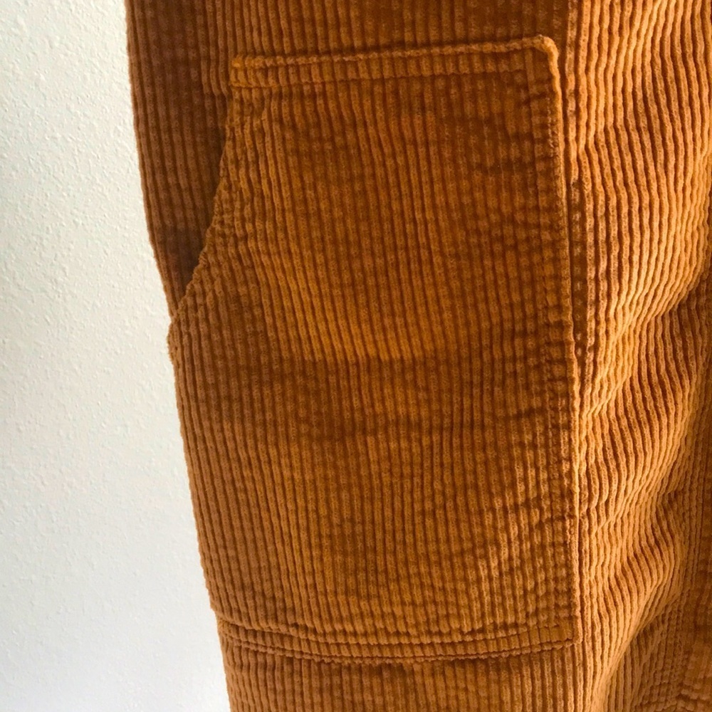 REWASH CORDUROY JUMPER MINI DRESS KHAKI BIG POCKET NEW XL - Picture 7 of 10